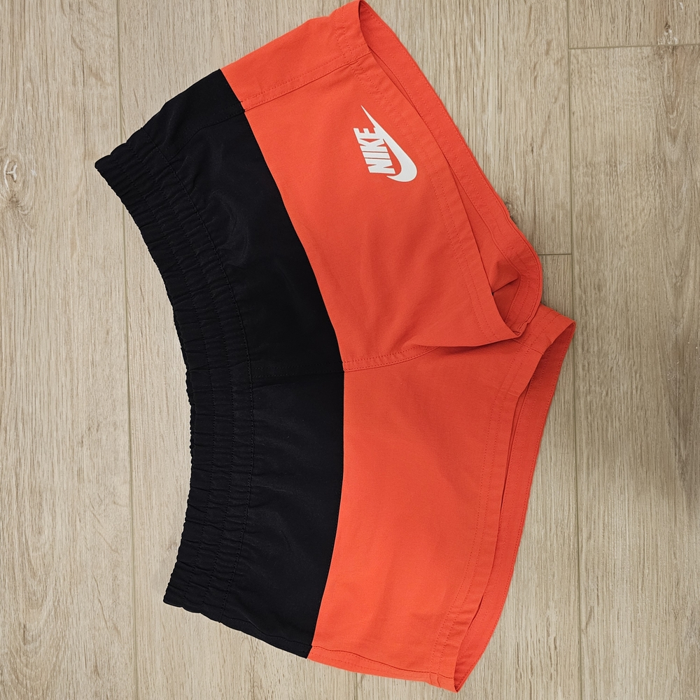 Nike Orange and Black Athletic Shorts